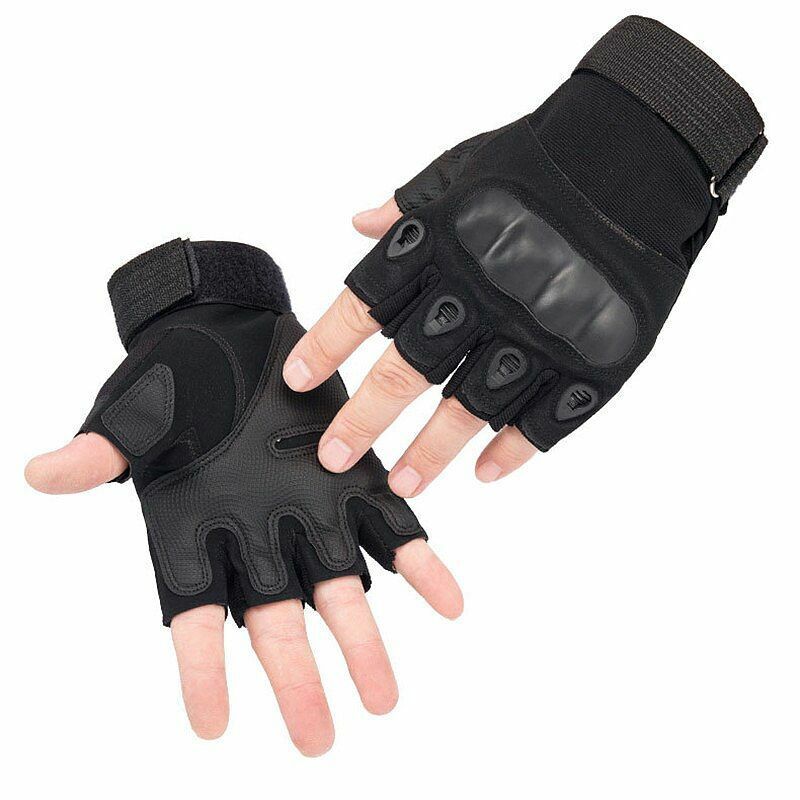 Half-finger Gloves Hiking Anti-slip Riding Fighting Hunting Paintball Outdoor XL