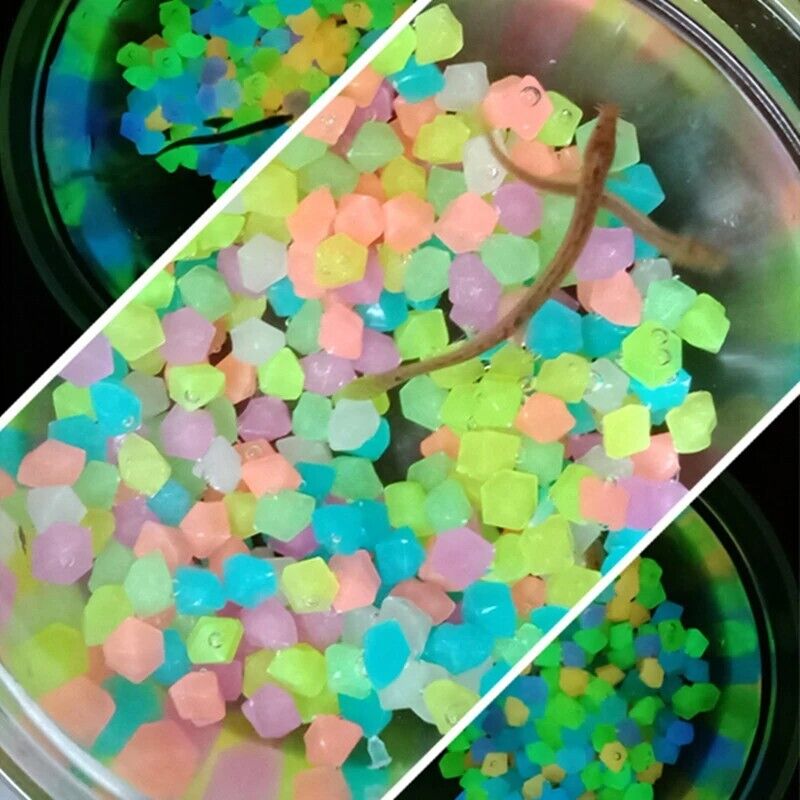 Luminous Stones 100Pcs Home Garden Aquarium Landscaping Glow in the Dark Pebbles