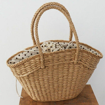 Women Handbags 41x35cm Rattan Wicker Woven Shoulder Bags Summer Beach Large Tote