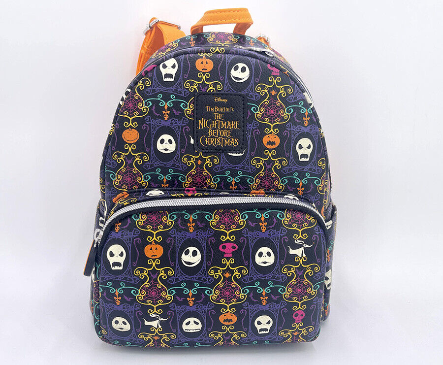 Disney Pumpkin Jack Nightmare Before Christmas Mini Backpack Bag Loungefly Glow