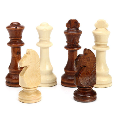 New Wooden International Chess Set 32 Pieces 6 Different Size Available 2 Colour