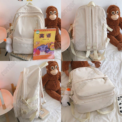 2022 NEW Girl Bag Women College Student Backpack School Bag Book Backpack