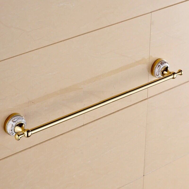 Luxury Towel Racks Stainless Steel Ceramic Wall Mounted Bathroom Accessories Set