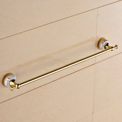 Luxury Towel Racks Stainless Steel Ceramic Wall Mounted Bathroom Accessories Set