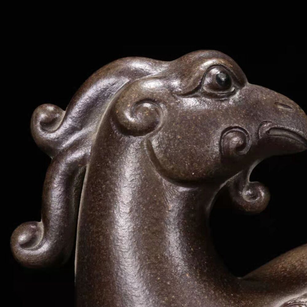 chinese zisha Clay Popular Wealth yixing dragon statue figurines sculpture rare
