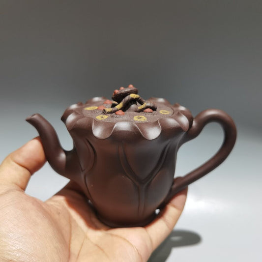vintage chinese yixing purple clay teapot zisha ceremony exquisite teaware art