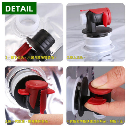 Aluminum Foil 10Pcs Sealed Wine Bags Beer Water Storage Light Faucet Inflatables