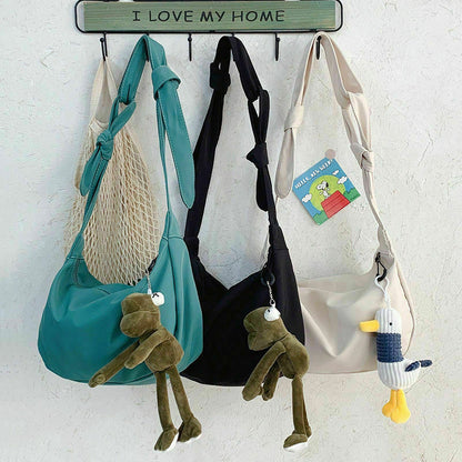 solid color canvas bag women's version student One Shoulder Messenger Bag