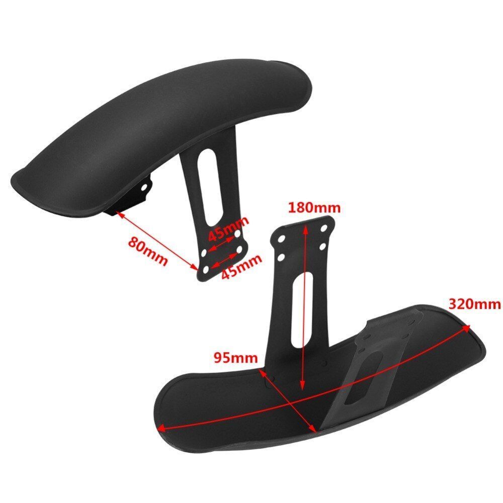 Motorcycle Fenders Universal Front Black\Chrome Tire Position Mudguards 38x9.5cm