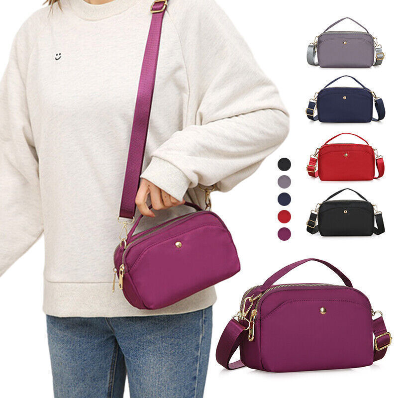 Large Capacity Waterproof Zipper Handbags Crossbody Bags Nylon Shoulder Bag