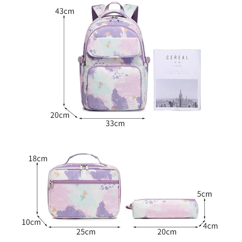 School Bags Teenage Girls 3 Pcs/Set Kids Schoolbag Backpack Child Book Bag
