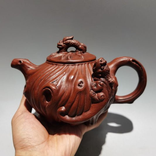 Chinese Yixing Zisha Clay Handmade Exquisite Chinese Zodiac dragon Teapot 104532