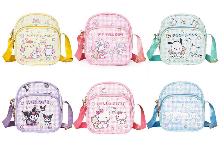 hellokitty kuromi PU fashion shoulder bag kids storage bag outdoor bag POUCH