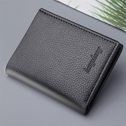 Men's Short Vertical Wallet Bank Card Package Purse ID Card Bag Holder Purses
