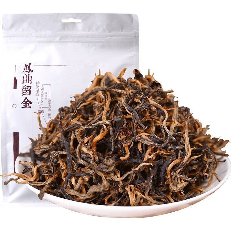 2023 Premium Black Tea Fenghetang Dian Hong Maofeng Yunnan Dianhong Tea 500g