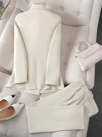 Ladies Pant Suit Women Business Blazer Jacket and Trouser Formal 2 Piece Sets