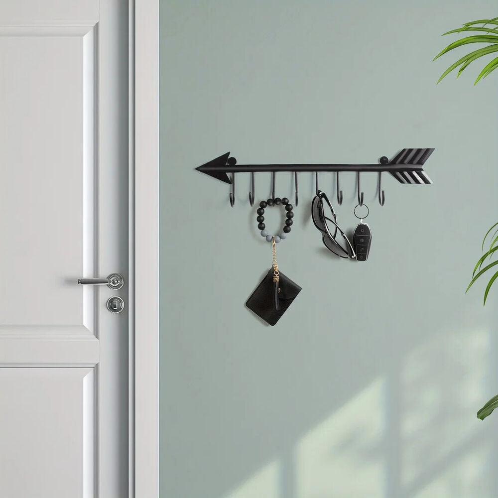 Wall Mounted Arrow Shaped Key Holder, Decorative Key Holder, Household Organizer
