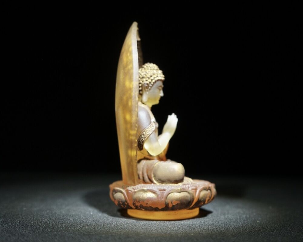 5.5"indian buddha statue for home zen antique glass bodhisattva praying Maitreya