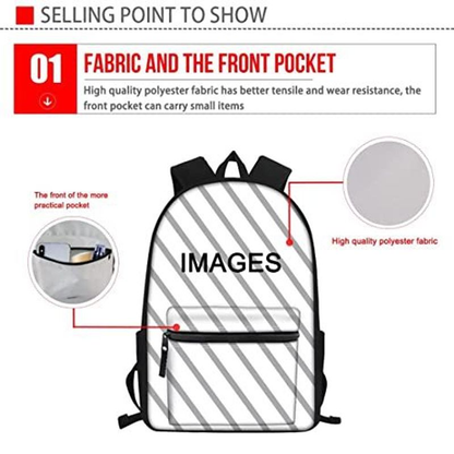Allcute Kids Backpack with Lunch Bag for Boys Girls Large, Solar Planet