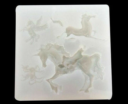Big Unicorn Horse Silicone Mold 5x7cm Resin Liquid DIY Jewelry Charm Making Tool