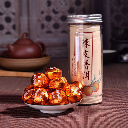 Mellow Chen Pi Pu'er Tea 云南普洱茶 小沱茶醇香陈皮调味普洱茶小金沱柑普茶50g