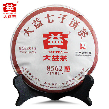 8562 TAETEA Pu-erh MengHai Dayi Ripe 357g Shu Puer Tea Cake 357g 1701