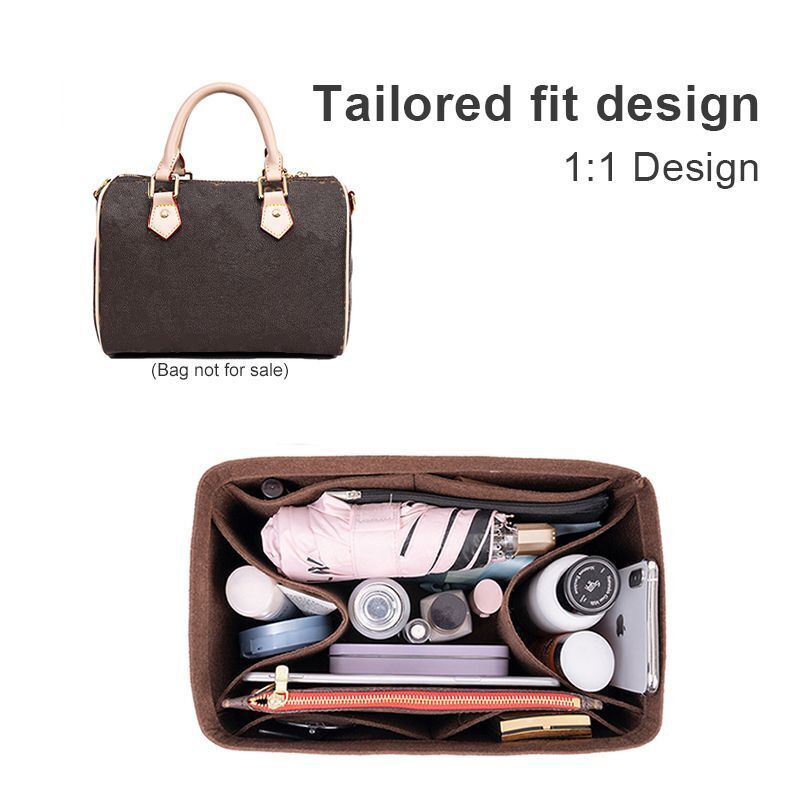 Felt Insert Bag Organizer Handbag Liner Pouch Cosmetics Makeup Bag 18*3*23CM 1PC
