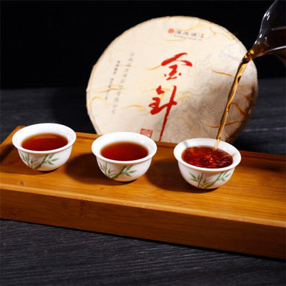 357g Premuim Pu-Erh Dark Tea Healthy Palace Puerh Boiled Black Tea Cake-