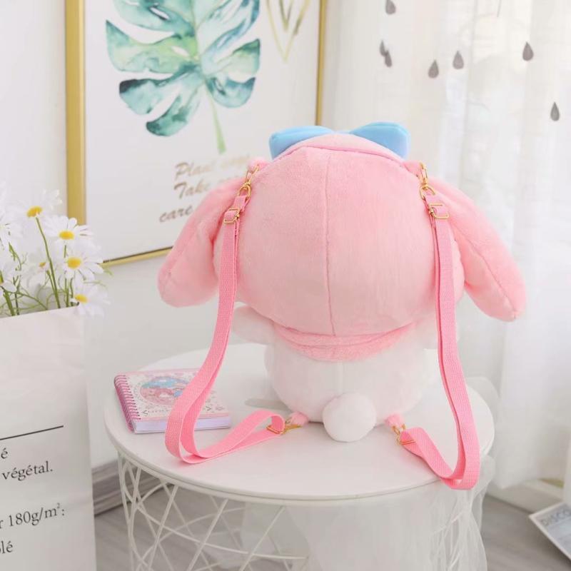 Cinnamoroll Plush Shoulder Bag Girls Cute Kuromi Backpack Handbag Birthday Gift