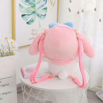 Cinnamoroll Plush Shoulder Bag Girls Cute Kuromi Backpack Handbag Birthday Gift