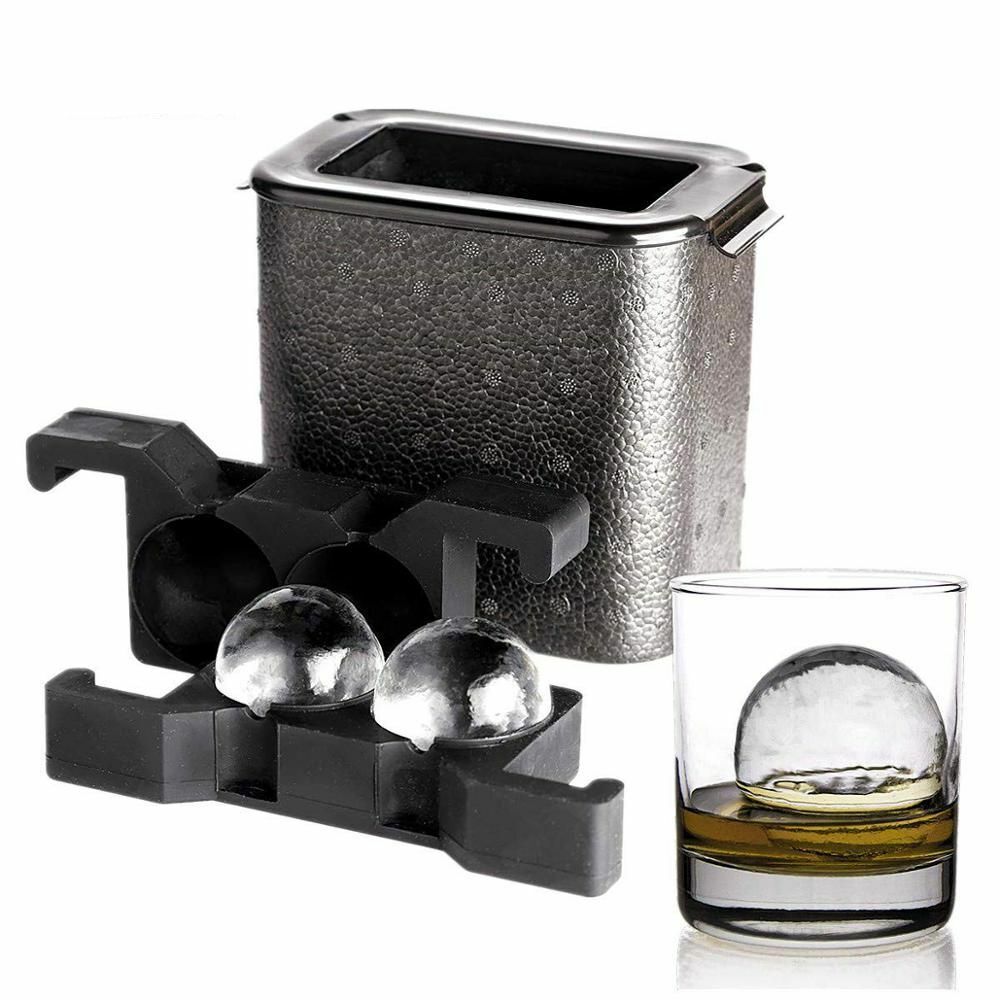 Crystal Clear Ice Ball Maker Spherical Whiskey Tray Bubble-Free Cavity 2.35 Mold