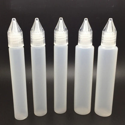 Paper Quilling 5Pcs Plastic Needle Squeeze Empty Bottles Glue Applicator 10~30ml