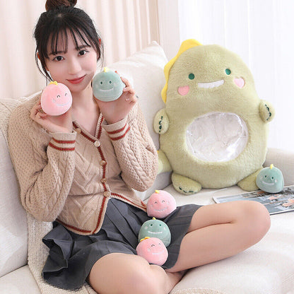 6pcs Plush Toy Inside Cute Cartoon Pillow Bag Animals Toy Cushion Kids Gifts