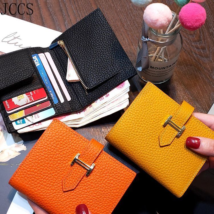 Genuine Leather Wallet Short Purse Fashion Money Bag Pocket Luxury Short Purses