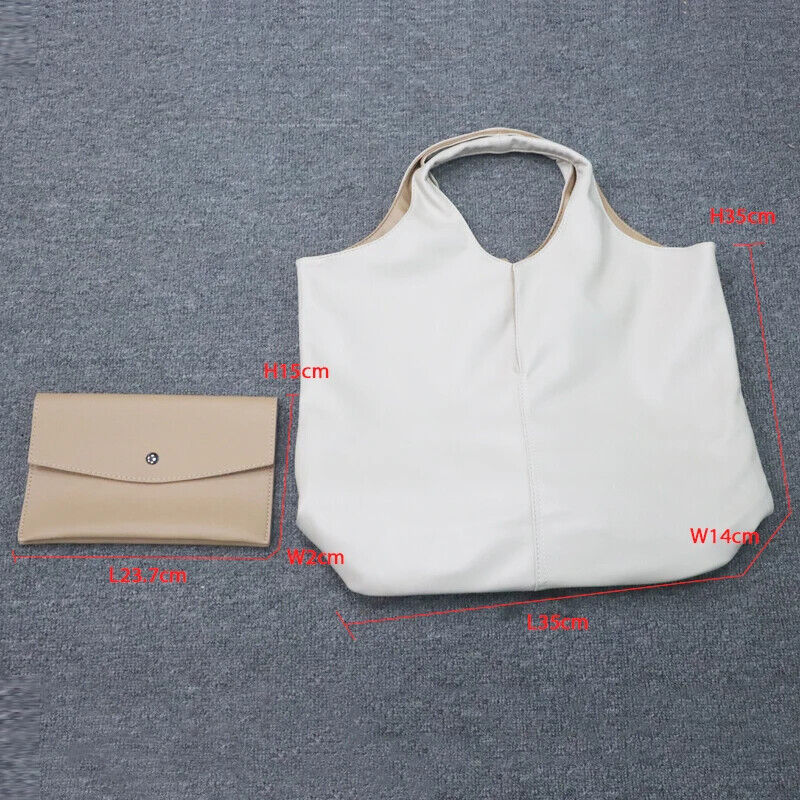 Shoulder Bag For Women PU School Work Business Bag Female Double Side