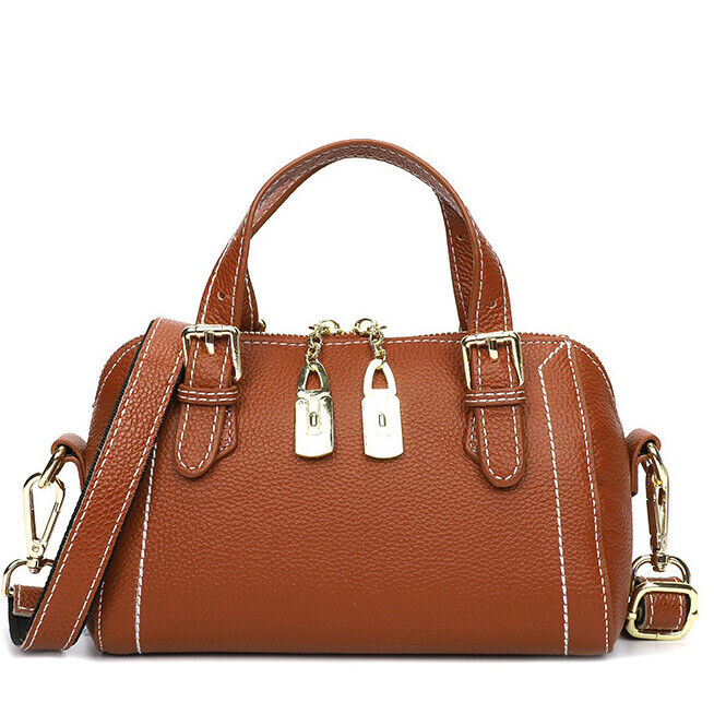 100% Genuine Leather Women's Crossbody Boston Bag Small Handbags shoulder bag