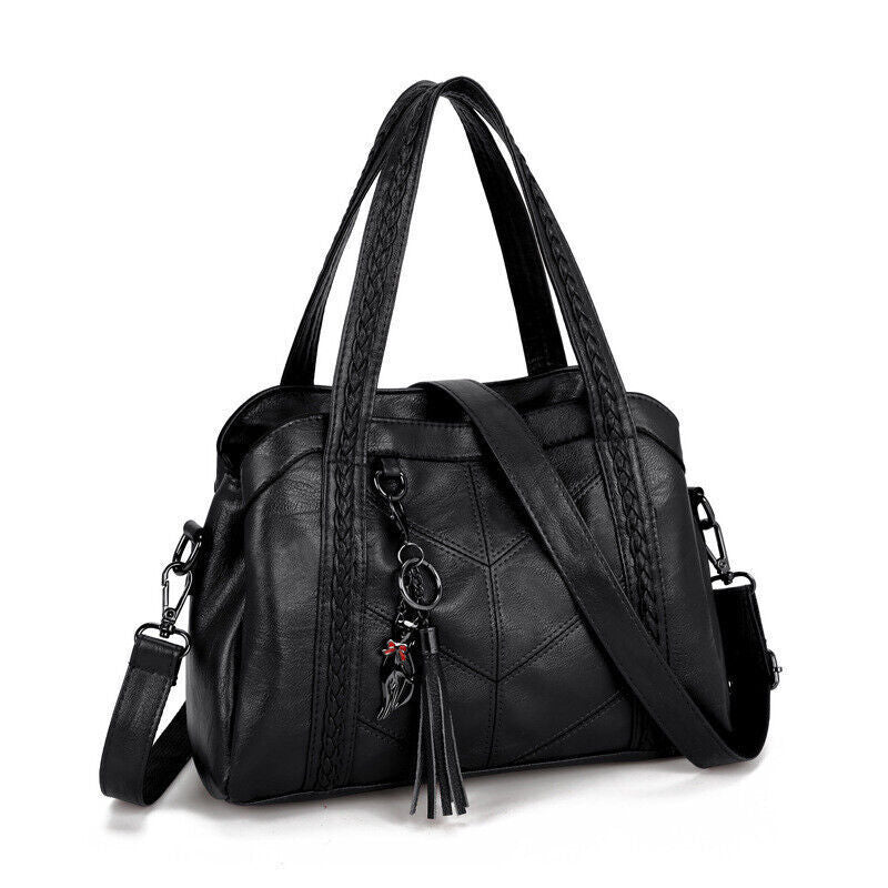 Women Faux Leather Shoulder Bag Tote Purse Handbags Messenger Crossbody Satchel