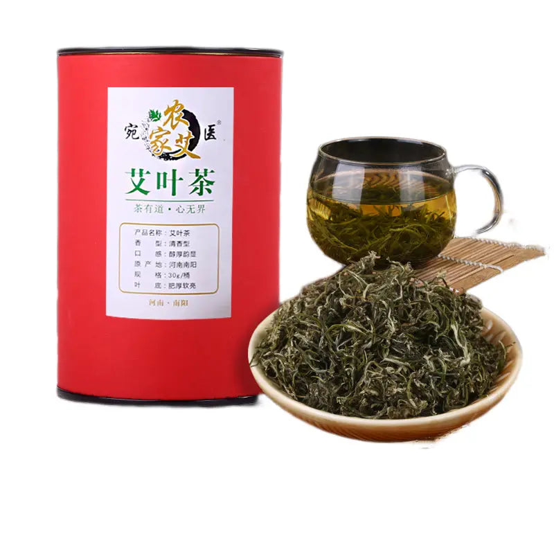 Wormwood Tea Moxa Leaf Tea Handmade Herbal Health Caring Green Tea艾茶艾叶茶艾草茶手工艾叶绿茶