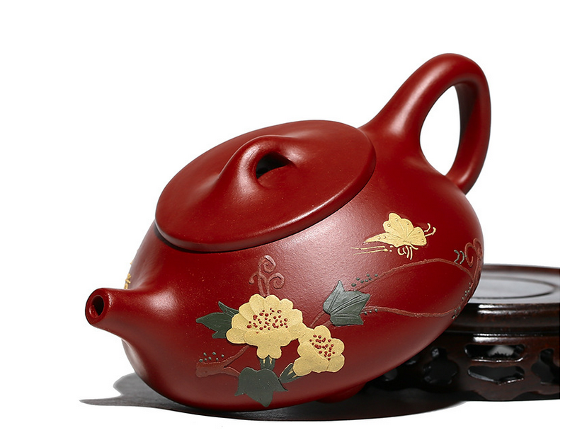 Chinese Yixing Zisha Clay Handmade Exquisite Teapot （馨香石瓢 底款：刘坤杰）