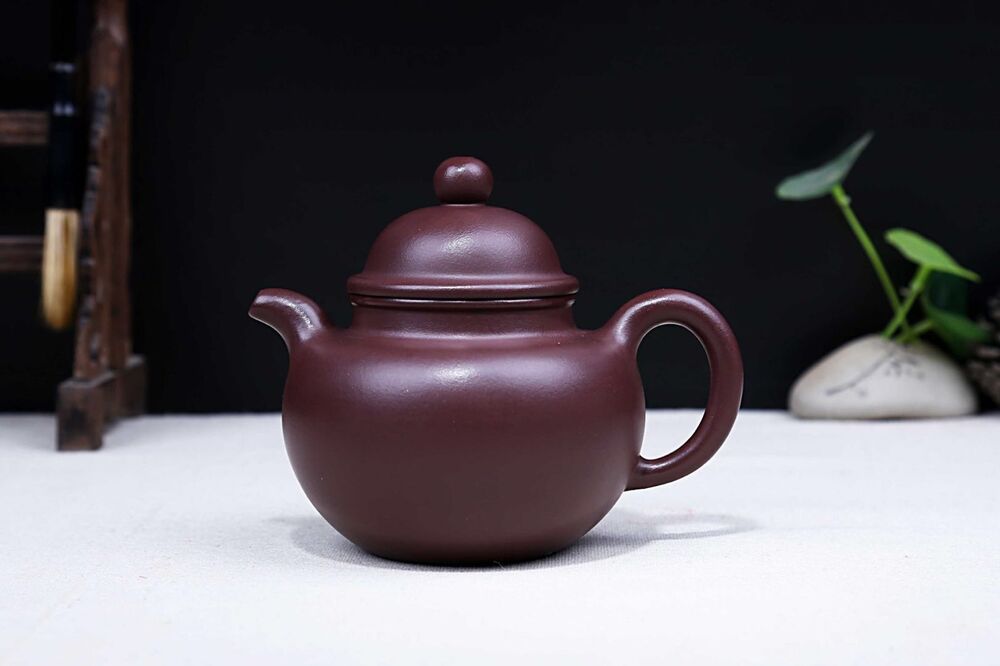 240cc chinese Yixing Handmade Zisha Purple clay Teapot Duo Qiu Hu Tea Pot