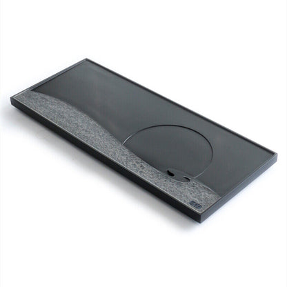 Black Stone Tea Tray Natural Complete Stone Tea Table Water Draining Simple Set
