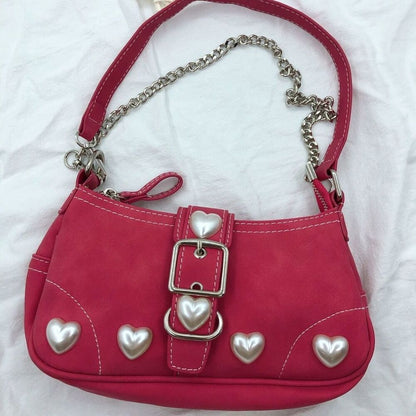 Vintage Shoulder Bag Handbags Mobile Phone Pouch Purse 23*15*5 CM Red Travelling