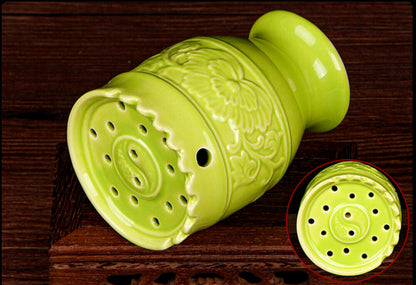 1Pc Ceramic Moxibustion Pot Moxa Article Mugwort Roll Burner Tool Wormwood 艾灸艾草