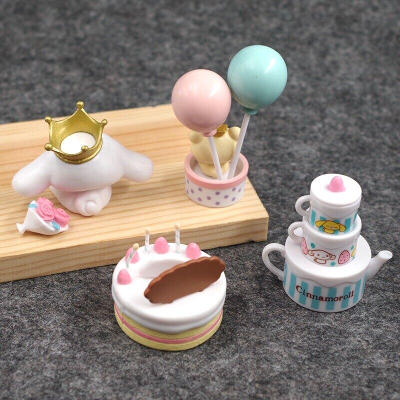 Cute Cinnamoroll Birthday Party Figure Set PVC Doll Toy Cake Toppers Collection