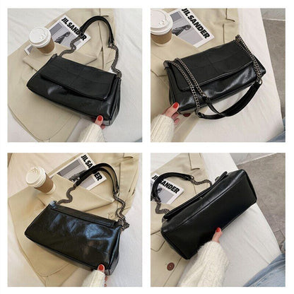Women Shoulder Bags Chain Crossbody Bag Soft PU Leather Lady Shopper