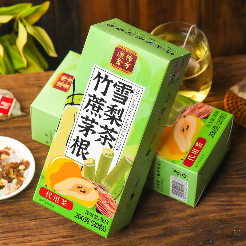 流传金方Bamboo Sugar Cane Thatched Root and Snow Pear Tea with Water Chestnut