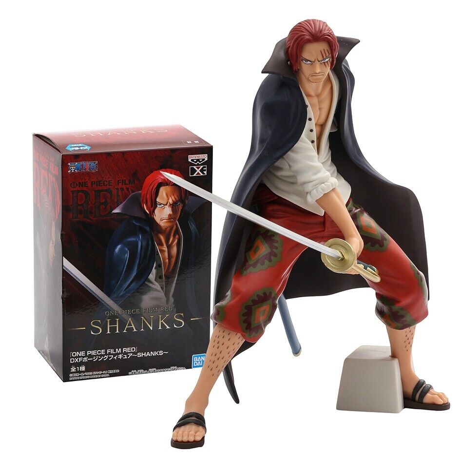 Anime One Piece rothaarige Schäfte PVC Actionfigur Statue Sammlerstück Modell Spielzeug-