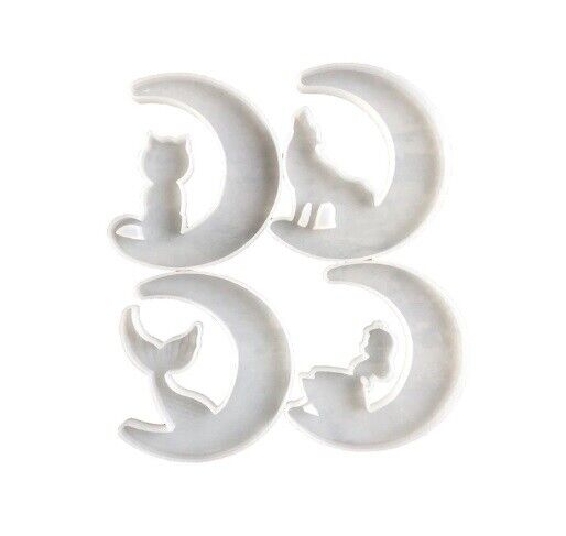 4Pcs/Set Fairy Tale Moon Animal Unicorn Mold Silicone Jewelry Craft Making Tools