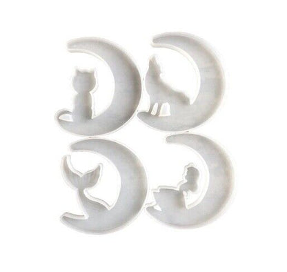 4Pcs/Set Fairy Tale Moon Animal Unicorn Mold Silicone Jewelry Craft Making Tools