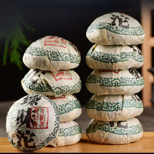 Top Menghai High Mountain Pu-erh Green Tea 500g Yunnan Natural Raw Pu'er Tuocha